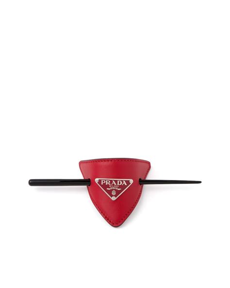 leather hair clip prada|luxury headbands for women.